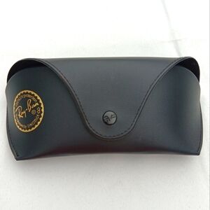 Genuine Ray-Ban Sunglass Case Only Luxottica Sunglasses Snap Closure Black